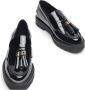 Stuart Weitzman Zwarte Leren Loafers met Kwastdetail Black Dames - Thumbnail 10