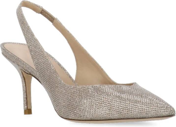 Stuart Weitzman Strass Slingback met Pijl Teen Beige Dames