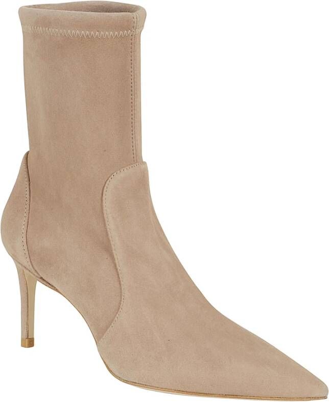 Stuart Weitzman Stretch Bootie Beige Dames