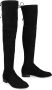 Stuart Weitzman Stretch Suède Overknee Laarzen Black Dames - Thumbnail 2