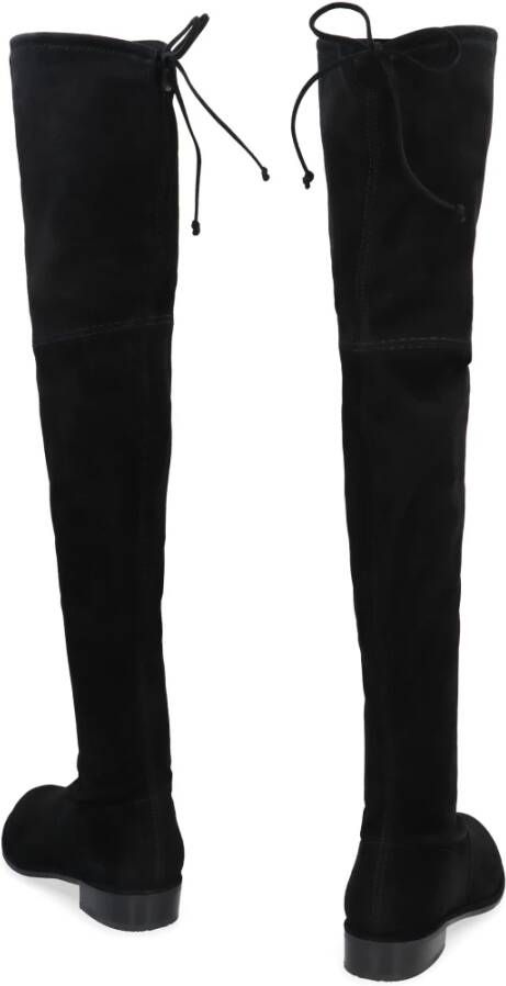 Stuart Weitzman Stretch Suède Overknee Laarzen Black Dames