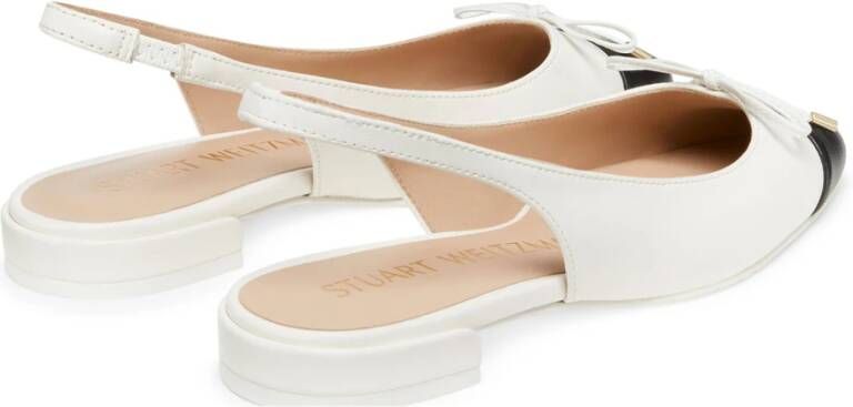 Stuart Weitzman Strik Slingback Platte Beige Dames