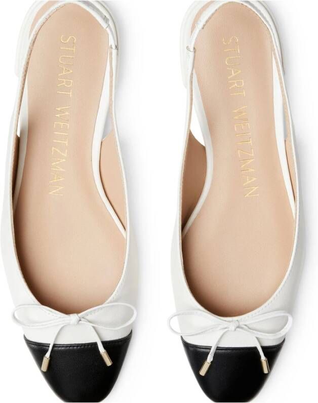 Stuart Weitzman Strik Slingback Platte Beige Dames