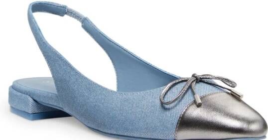 Stuart Weitzman Strik Slingback Platte Blue Dames