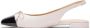 Stuart Weitzman Strik Slingback Platte White Dames - Thumbnail 3