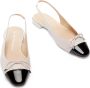 Stuart Weitzman Strik Slingback Platte White Dames - Thumbnail 4