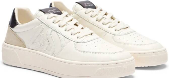 Stuart Weitzman SW Courtside Monogram Sneaker White Dames