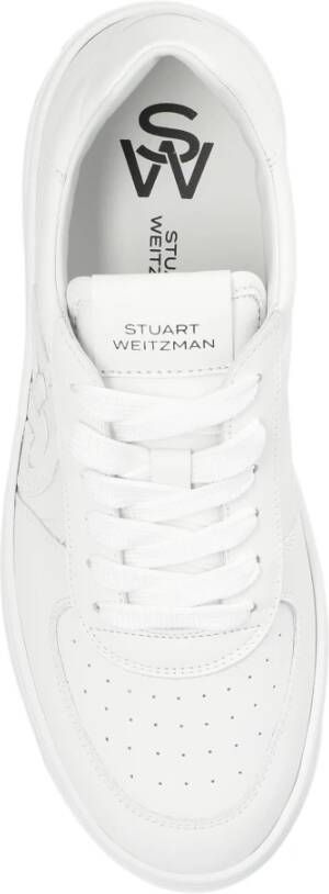 Stuart Weitzman Sneakers SW COURTSIDE MONOGRAM SNEAKER in wit - Foto 5