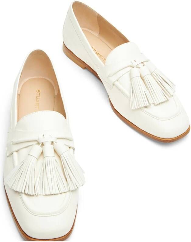 Stuart Weitzman Tassel Loafer Beige Dames