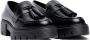 Stuart Weitzman Tassel Loafer met Lug Sole Black Dames - Thumbnail 2