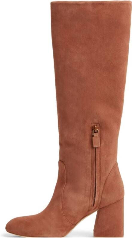 Stuart Weitzman Veelzijdige Kniehoge Slouch Laars Brown Dames