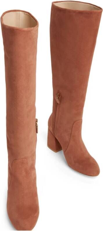 Stuart Weitzman Veelzijdige Kniehoge Slouch Laars Brown Dames