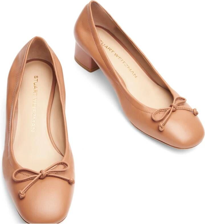 Stuart Weitzman Verhoogde Ballet Pump Schoen Beige Dames