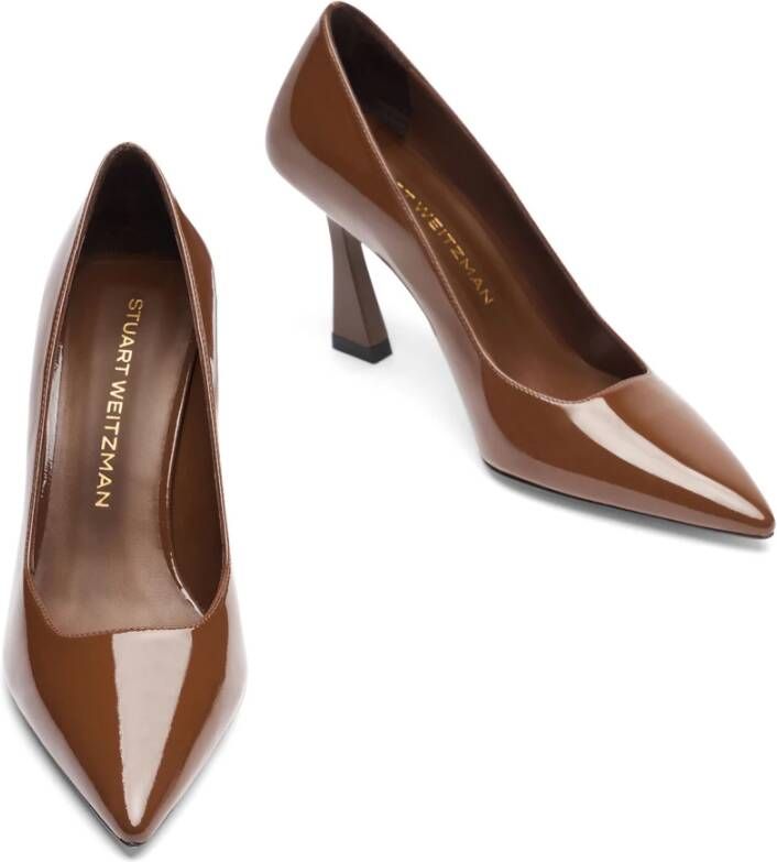 Stuart Weitzman Vinnie 85 Pomp Brown Dames