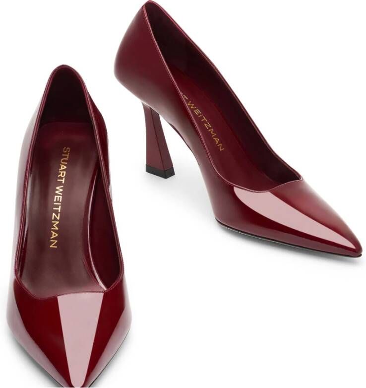 Stuart Weitzman Vinnie 85 Pomp Red Dames