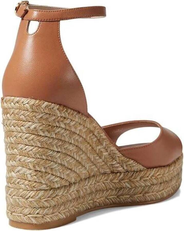 Stuart Weitzman Wig Espadrilles met Stijl Brown Dames