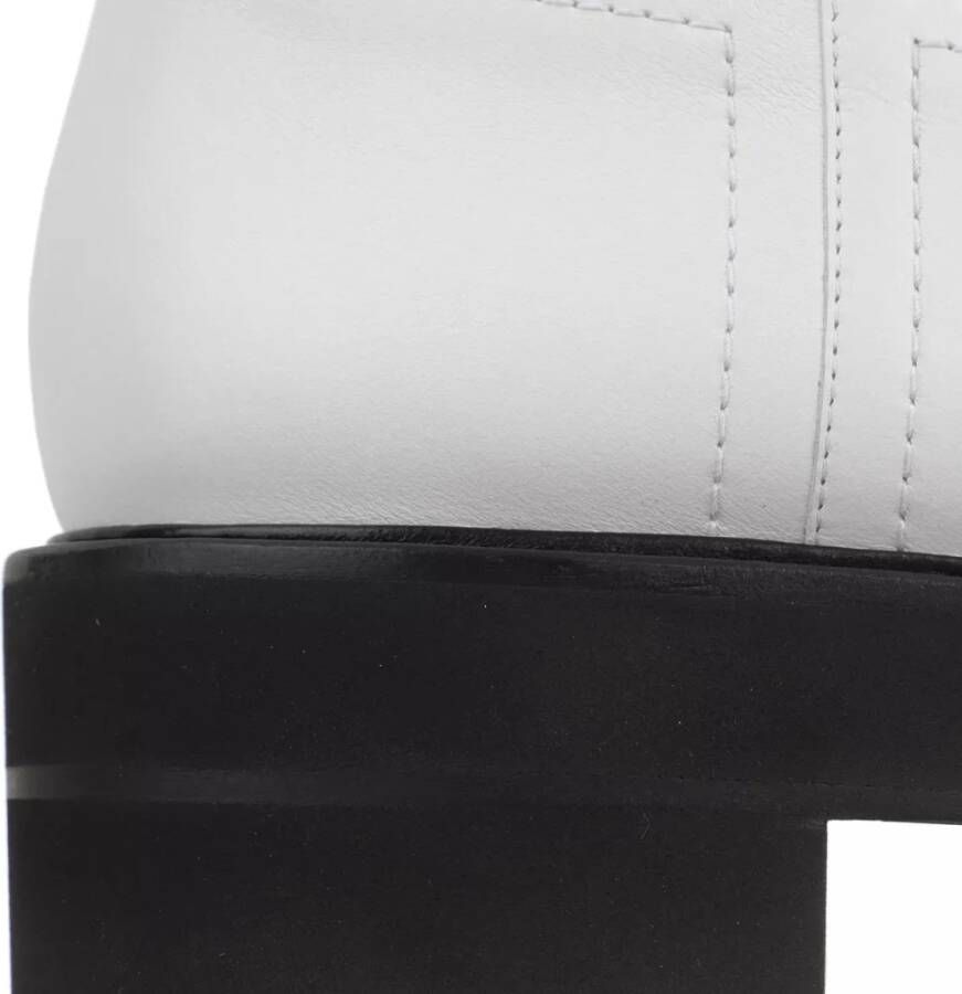 Stuart Weitzman Wit Zwart Ultralift Btie Leren Laarzen White Dames