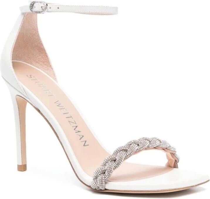 Stuart Weitzman Witte hoge hak sandalen White Dames