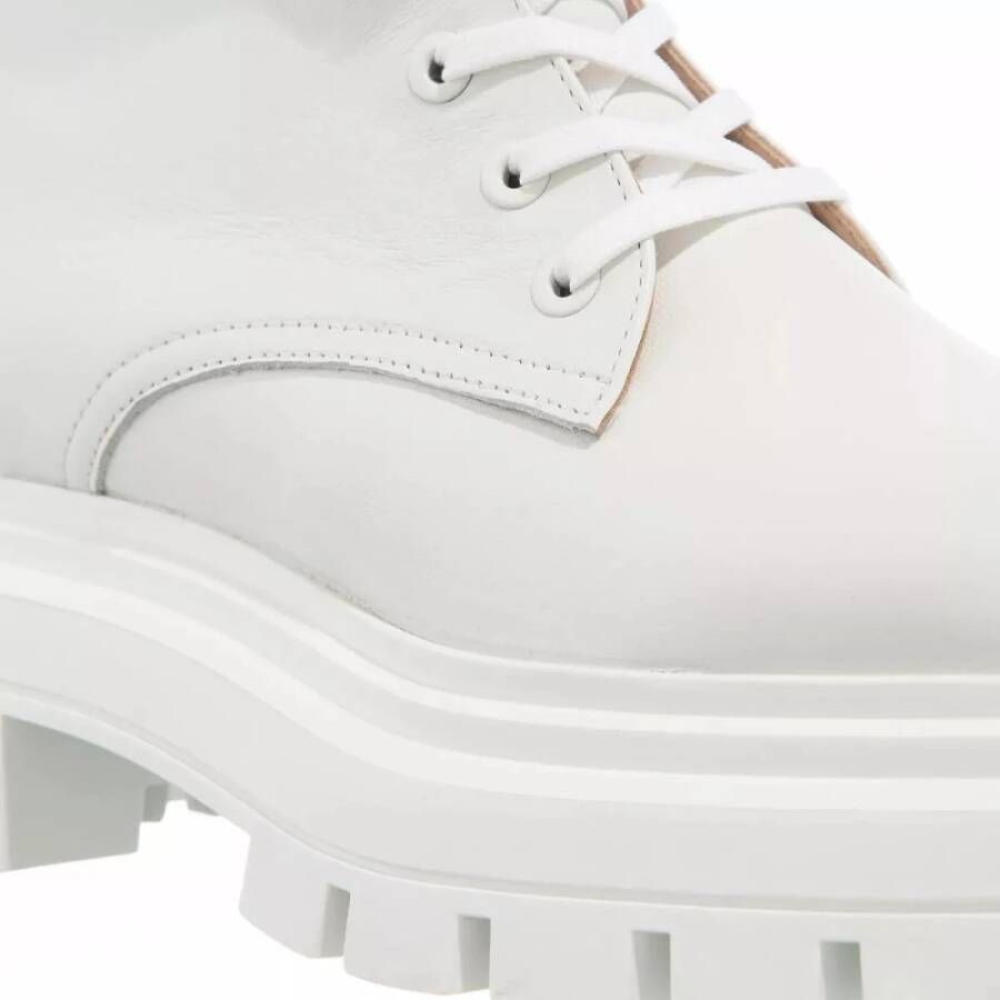 Stuart Weitzman Witte Lace-Up Bootie met Platform White Dames