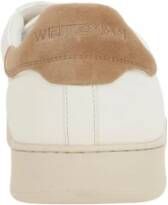 Stuart Weitzman Witte Leren Lage Sneakers White Heren