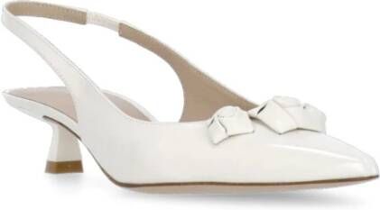 Stuart Weitzman Witte leren slingback met hak White Dames