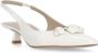 Stuart Weitzman Witte leren slingback met hak White Dames - Thumbnail 3