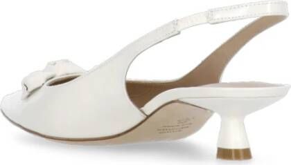 Stuart Weitzman Witte leren slingback met hak White Dames