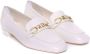 Stuart Weitzman Witte Leren Vierkante Loafers White Dames - Thumbnail 2