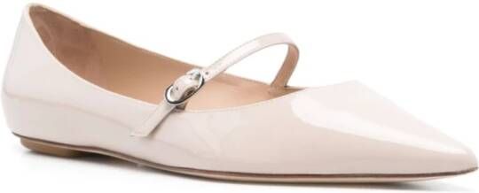 Stuart Weitzman Witte platte schoenen Elegant stijl White Dames