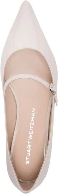 Stuart Weitzman Witte platte schoenen Elegant stijl White Dames