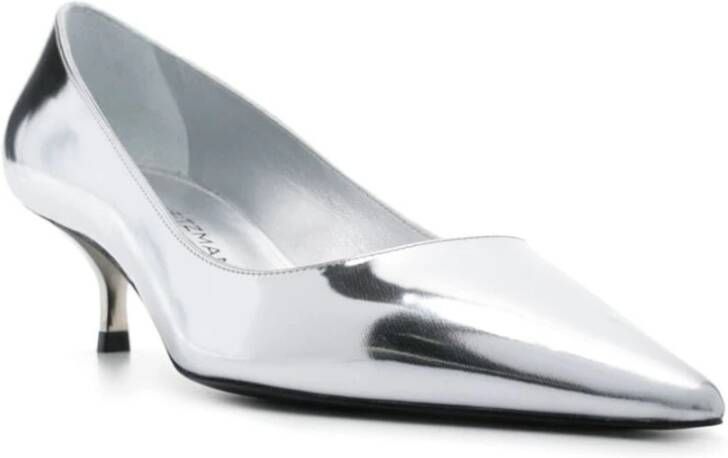 Stuart Weitzman Zilveren Kitten Pump Gray Dames