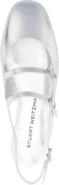 Stuart Weitzman Zilveren Slingback Sandalen Gray Dames