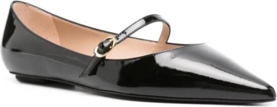 Stuart Weitzman Zwarte Ballerina Schoenen voor Vrouwen Black Dames