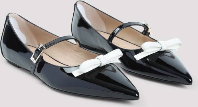 Stuart Weitzman Zwarte Ballerina's Elegante Schoenen Black Dames