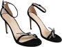 Stuart Weitzman Zwarte Bow Sandalen met Strass Detail Black Dames - Thumbnail 2