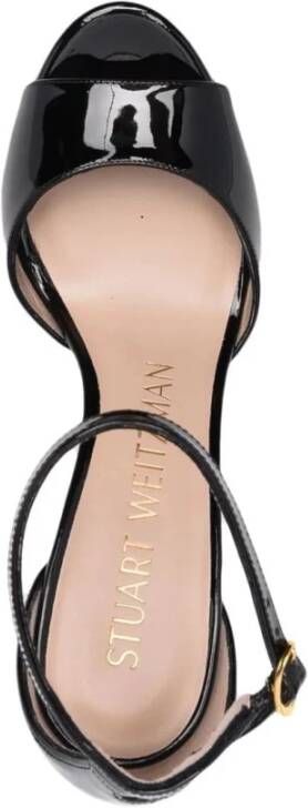 Stuart Weitzman Zwarte elegante platform sandalen Black Dames