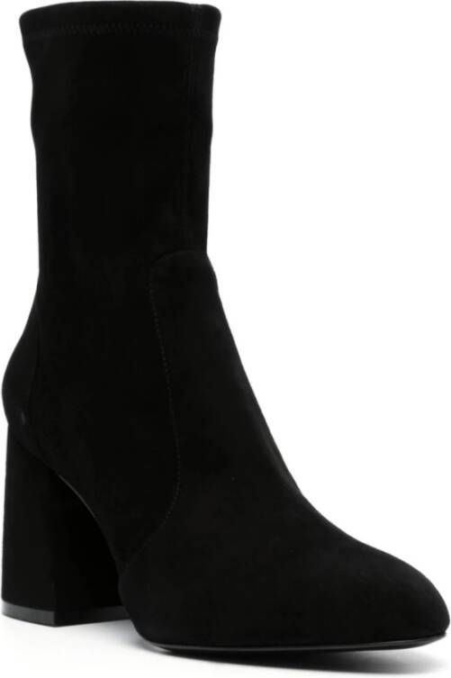 Stuart Weitzman Zwarte Enkellaarzen voor Vrouwen Aw23 Black Dames