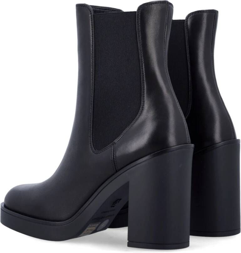 Stuart Weitzman Zwarte Gesloten Chelsea Bootie Aw24 Black Dames