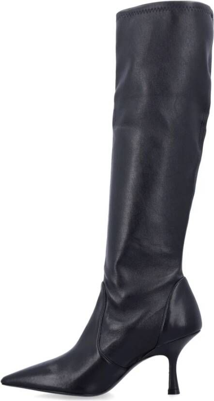 Stuart Weitzman Zwarte Gesloten Stretchlaars Naomi Black Dames