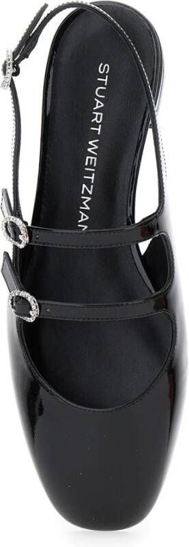 Stuart Weitzman Zwarte Hak Slingback Schoenen Black Dames