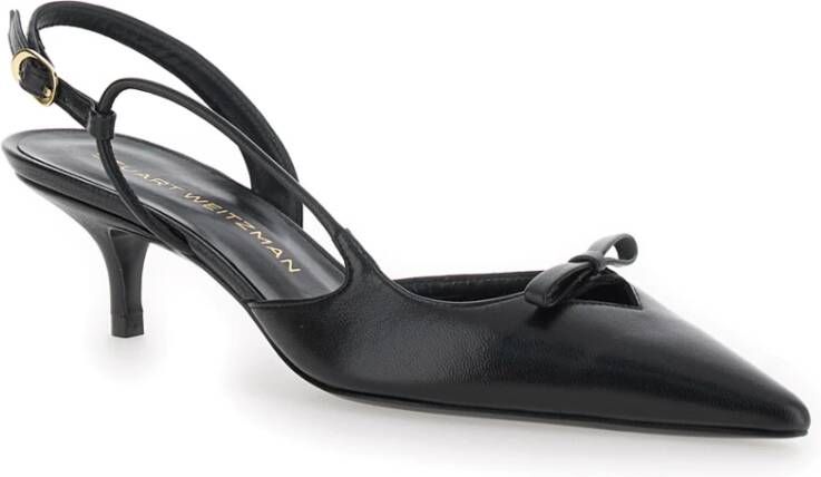 Stuart Weitzman Zwarte Hak Slingback Tully 50 Black Dames