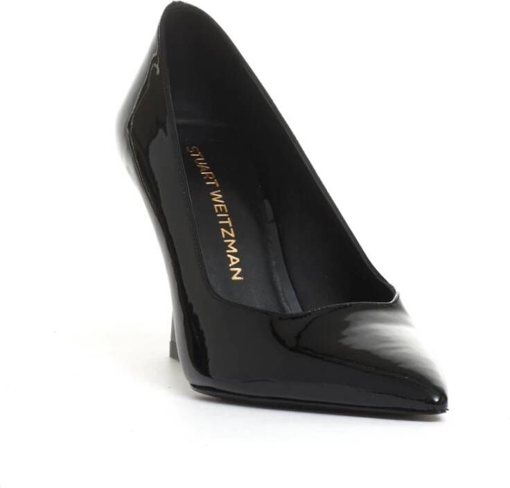 Stuart Weitzman Zwarte Lak Pump met 85mm Hak Black Dames