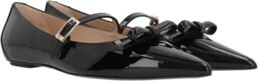 Stuart Weitzman Zwarte lakleren Mary-Jane platte schoenen Black Dames