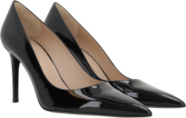 Stuart Weitzman Zwarte Lakleren Stiletto Hakken Black Dames