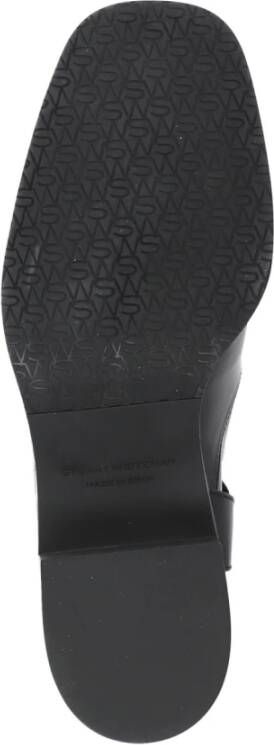 Stuart Weitzman Zwarte Leren Dameslaarzen Ronde Neus Black Dames