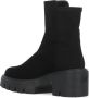 Stuart Weitzman Zwarte Leren Dameslaarzen Ronde Neus Black Dames - Thumbnail 4