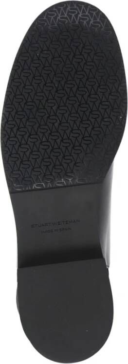 Stuart Weitzman Zwarte Leren en Stoffen Dameslaarzen Black Dames