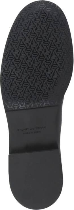 Stuart Weitzman Zwarte Leren en Stoffen Dameslaarzen Black Dames