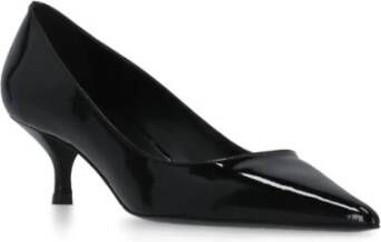 Stuart Weitzman Zwarte Leren Hakken Schoenen Pijl Teen Black Dames