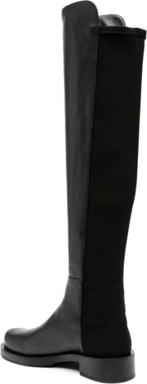 Stuart Weitzman Zwarte leren kniehoge laarzen Black Dames